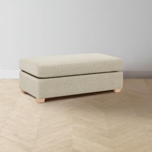 The Sullivan Ottoman - Heritage Belgian Linen Alder