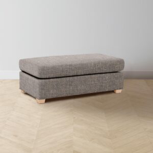 The Sullivan Ottoman - Heritage Belgian Linen Carob