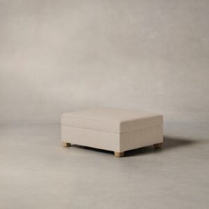 The Sullivan Ottoman - Heritage Belgian Linen Husk