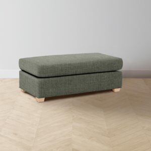 The Sullivan Ottoman - Heritage Belgian Linen Thyme