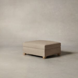 The Sullivan Ottoman - Italian Brushed Wool Fox