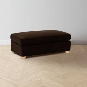 The Sullivan Ottoman - Mohair Chocolate