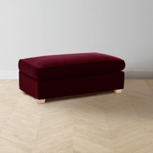 The Sullivan Ottoman - Mohair Crimson