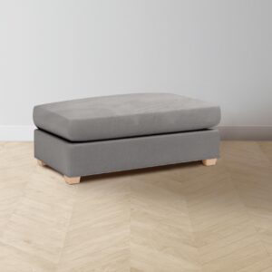 The Sullivan Ottoman - Nubuck Leather Asphalt