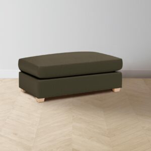 The Sullivan Ottoman - Pebbled Leather Truffle