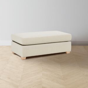 The Sullivan Ottoman - Performance Linen Weave Prairie