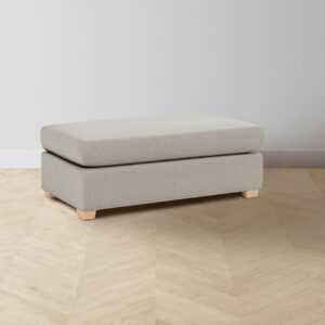 The Sullivan Ottoman - Performance Textured Linen Flax