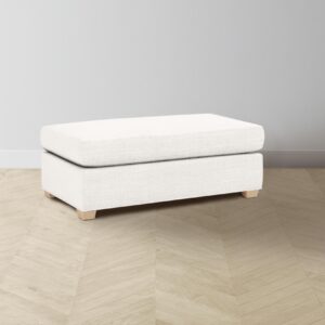 The Sullivan Ottoman - Performance Textured Tweed Snow