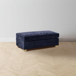 The Sullivan Ottoman - Performance Velvet Midnight