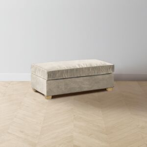 The Sullivan Ottoman - Performance Velvet Taupe