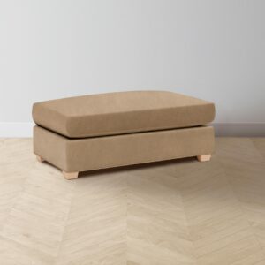 The Sullivan Ottoman - Tuscan Leather Camel