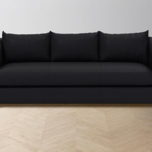 The Sullivan Sofa - Pebbled Leather Ink