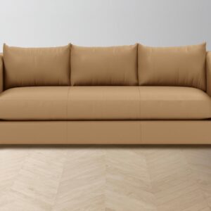 The Sullivan Sofa - Pebbled Leather Latte