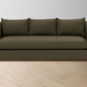 The Sullivan Sofa - Pebbled Leather Truffle