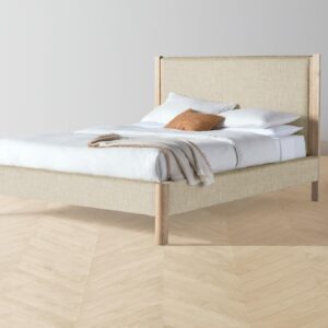The Thompson Bed - Heritage Belgian Linen Alder