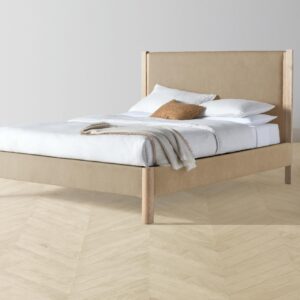 The Thompson Bed - Mohair Almond