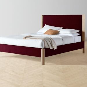 The Thompson Bed - Mohair Crimson