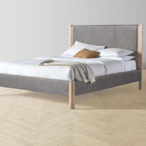 The Thompson Bed - Nubuck Leather Asphalt