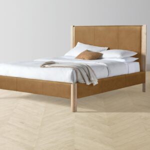 The Thompson Bed - Nubuck Leather Saddle