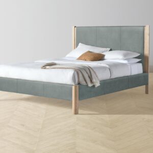 The Thompson Bed - Nubuck Leather Tide