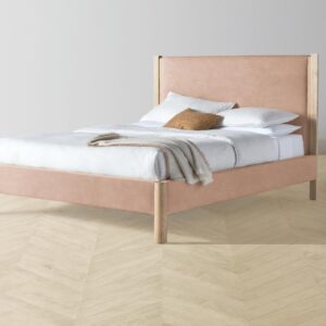 The Thompson Bed - Performance Velvet Dusty Rose