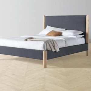 The Thompson Bed - Performance Velvet Slate