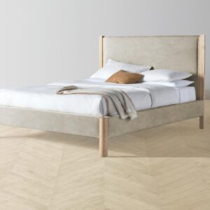 The Thompson Bed - Performance Velvet Taupe