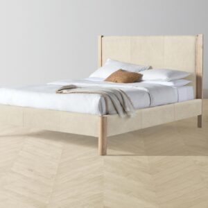 The Thompson Bed - Tuscan Leather Bisque