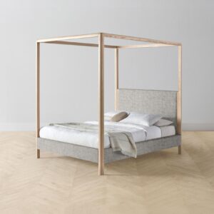 The Thompson Canopy Bed - Heritage Belgian Linen Agate