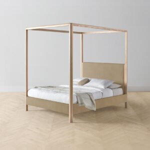 The Thompson Canopy Bed - Mohair Almond