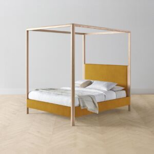 The Thompson Canopy Bed - Mohair Amber