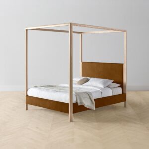 The Thompson Canopy Bed - Mohair Brown Sugar