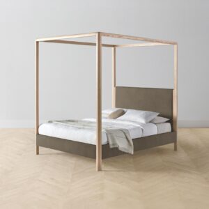 The Thompson Canopy Bed - Mohair Mink