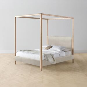 The Thompson Canopy Bed - Nubuck Leather Sail