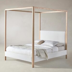 The Thompson Canopy Bed - Performance Bouclé Polar