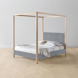The Thompson Canopy Bed - Performance Mélange Weave Aegean