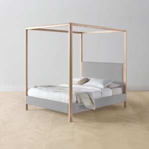 The Thompson Canopy Bed - Performance Linen Weave Cloud