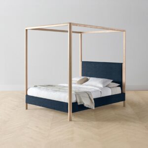 The Thompson Canopy Bed - Performance Linen Weave Bay