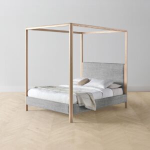The Thompson Canopy Bed - Performance Textured Tweed Alpine