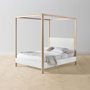 The Thompson Canopy Bed - Performance Tweed Salt