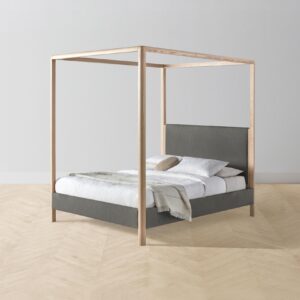 The Thompson Canopy Bed - Performance Tweed Smoke