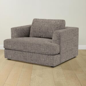 The Varick Chair-and-a-Half - Heritage Belgian Linen Carob