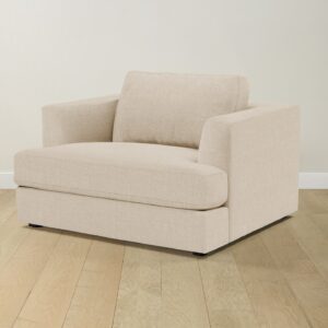 The Varick Chair-and-a-Half - Heritage Belgian Linen Husk