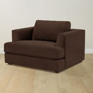 The Varick Chair-and-a-Half - Italian Brushed Wool Cocoa