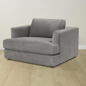 The Varick Chair-and-a-Half - Nubuck Leather Asphalt