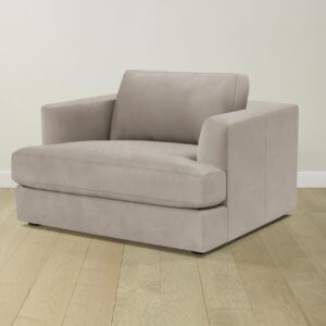 The Varick Chair-and-a-Half - Nubuck Leather Fawn