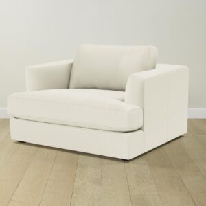 The Varick Chair-and-a-Half - Pebbled Leather Swan