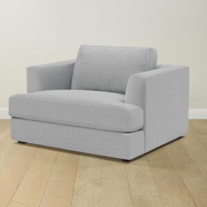 The Varick Chair-and-a-Half - Performance Linen Weave Cloud