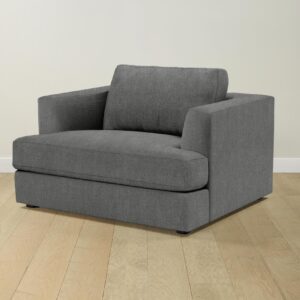 The Varick Chair-and-a-Half - Performance Tweed Smoke