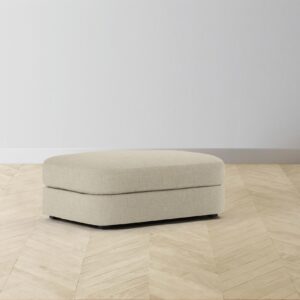 The Varick Ottoman - Heritage Belgian Linen Alder